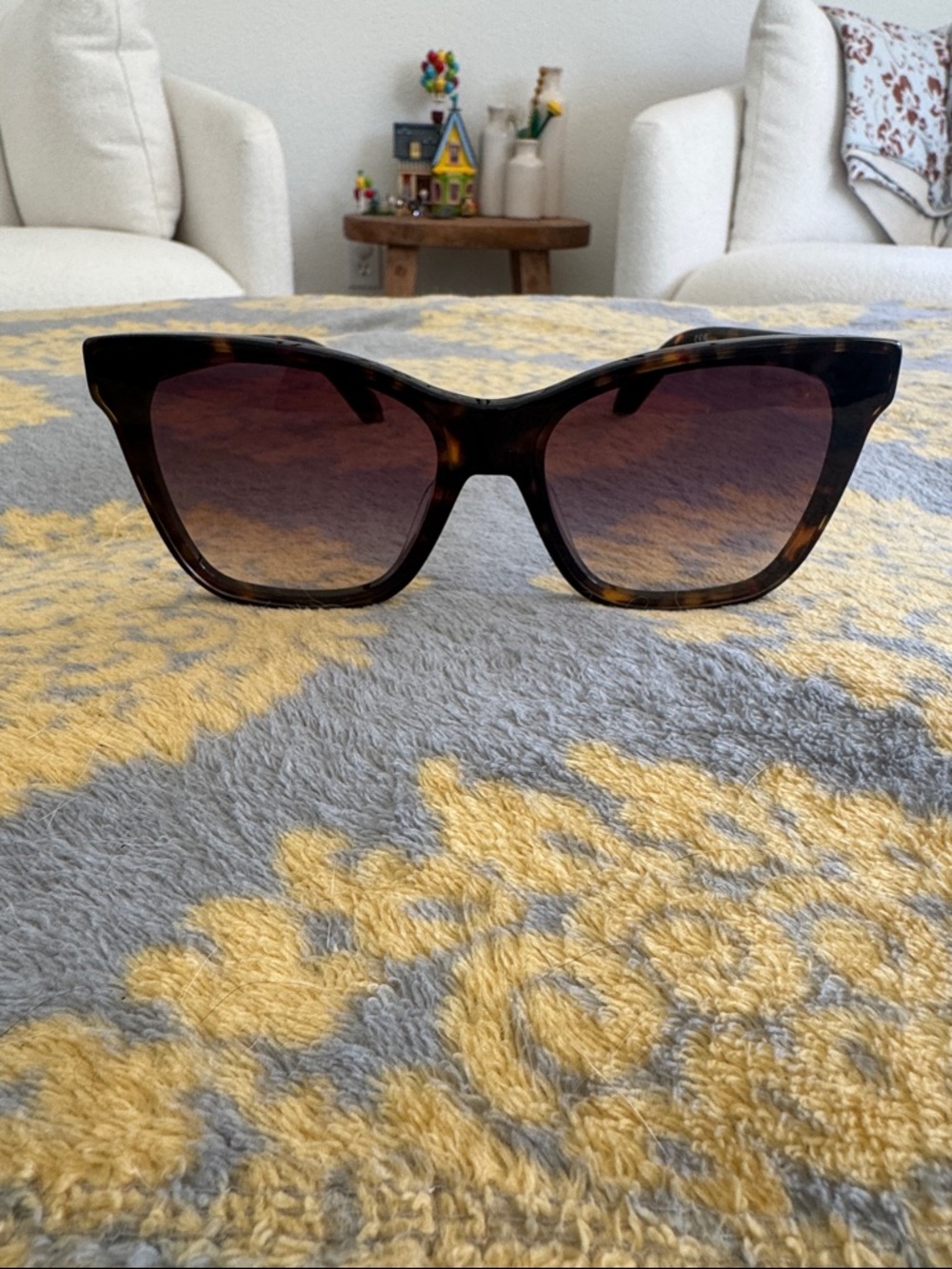 Quay Australia Tortoiseshell Cat-Eye Sunglasses with Brown Gradient Lenses
